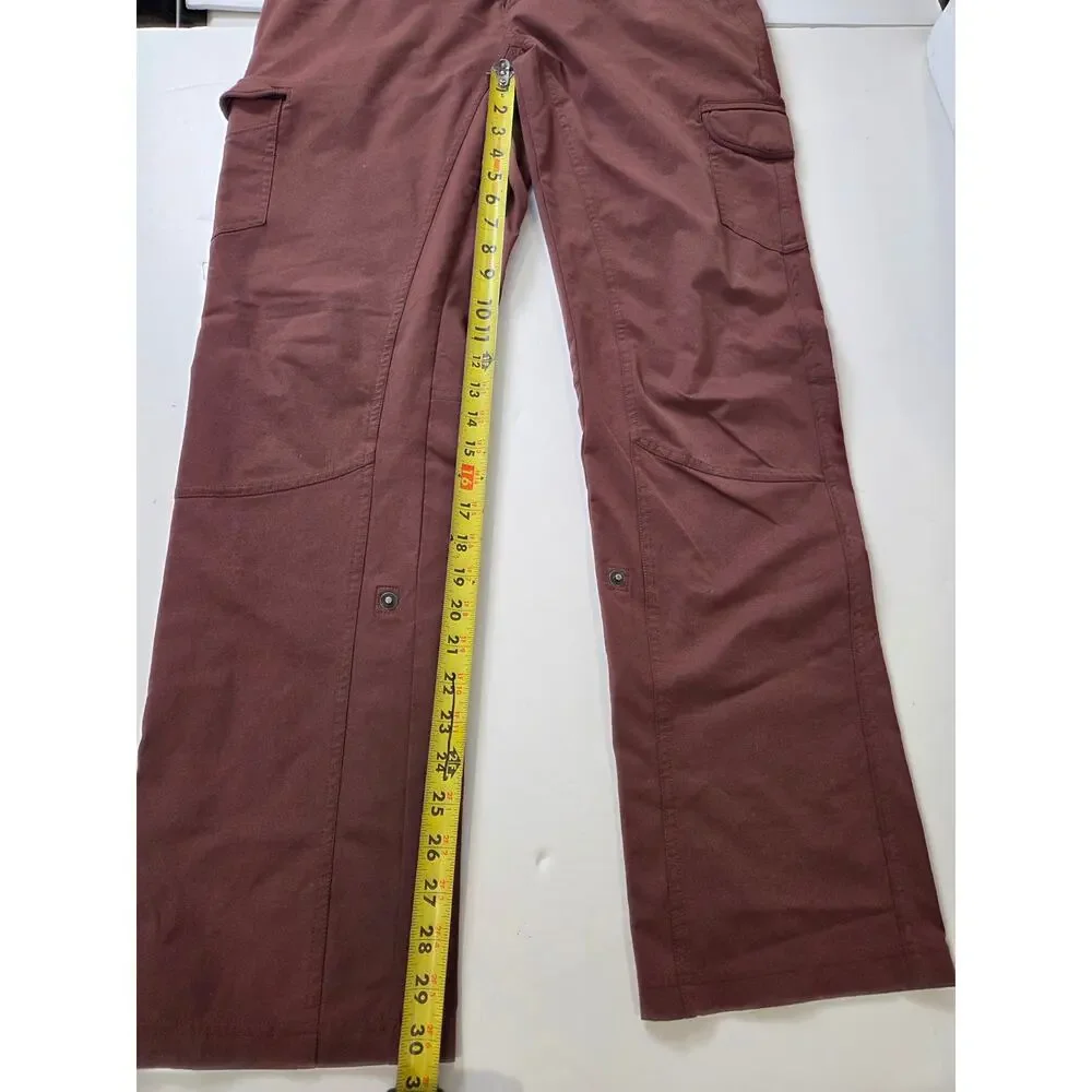 KUHL Women’s Rust Solid Cargo Pants w/ Pockets Button-Zip Closure Size 10